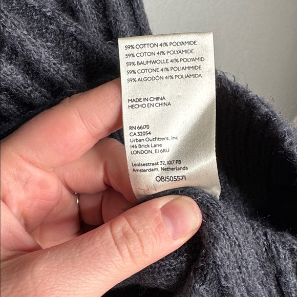 Free People Big City Turtleneck Knit Sweater Gray Ribbed XS - Picture 4 of 7